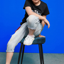 品牌剪标夏季童装圆领简约趣味卡通印花休闲百搭短袖T恤衫T2R620