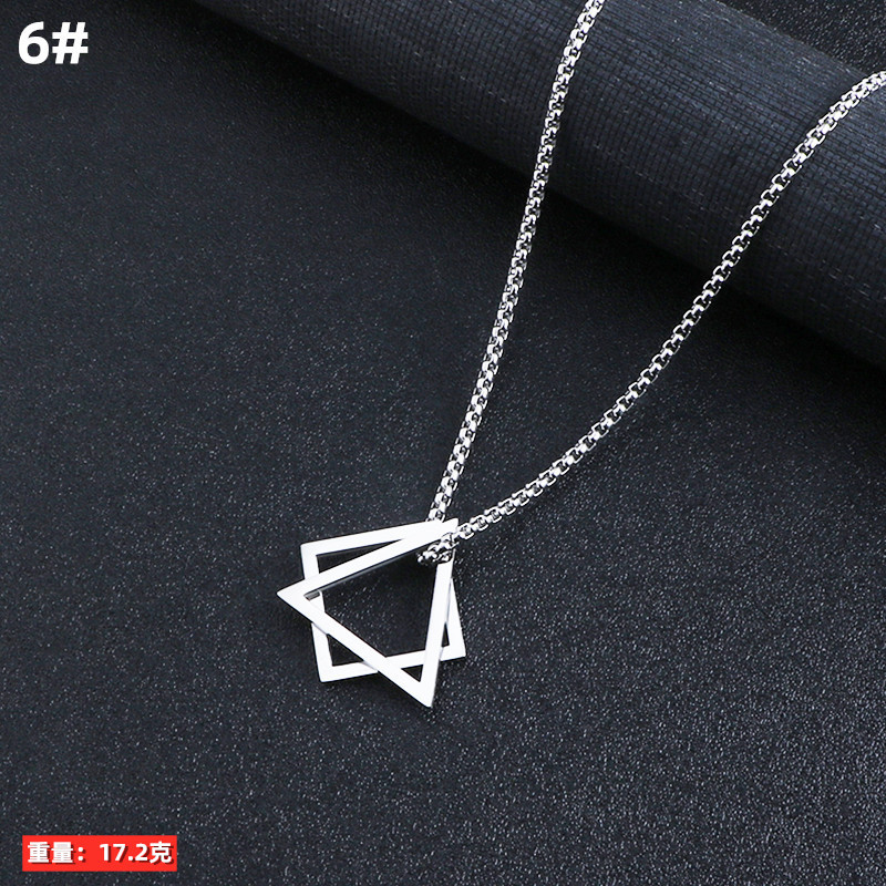 Hombres collar de titanio joyería acero aleación personalizada colgante ins hip hop calle suéter largo cadena accesorios colgantes