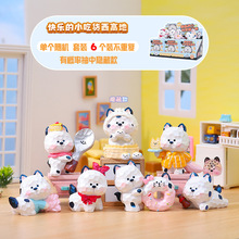 新款可爱卡通萌宠快乐的小吃货西高地盲盒热卖创意桌面摆件礼物