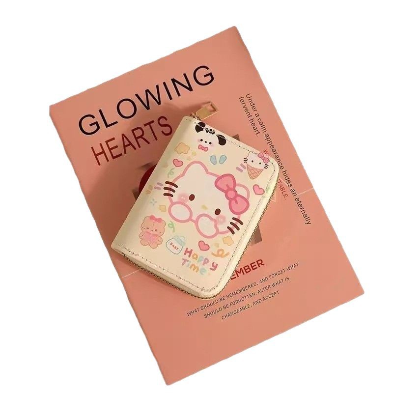 Cartoon multi tarjeta de gran capacidad mini cartera encantadora tarjeta de visita tarjeta de identificación tarjeta de licencia de conducir cubierta para mujeres