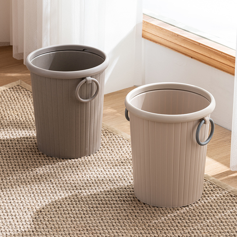 带压圈垃圾桶塑料家用废纸篓大容量垃圾筒客厅卫生间卫生桶批发