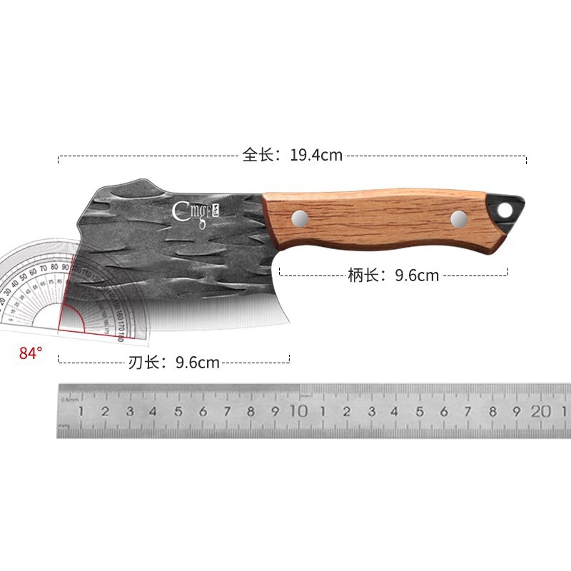Cuchillo de frutas forjado pequeño cuchillo de cocina doméstico pequeño mini con cuchillo de comedor ultra afilado cuchillo de barbacoa de acero inoxidable al aire libre