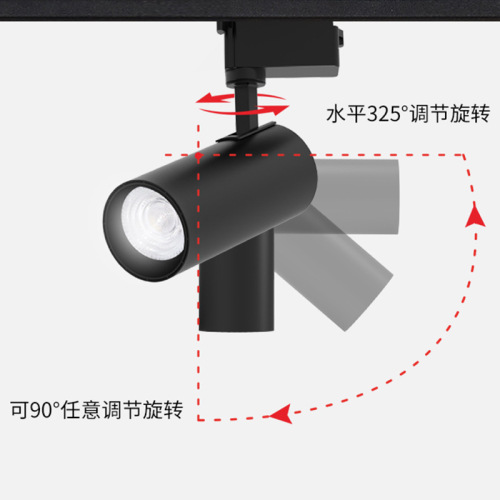 led商业照明射灯酒店导轨灯COB轨道灯节能吸顶直播间服装店中山灯