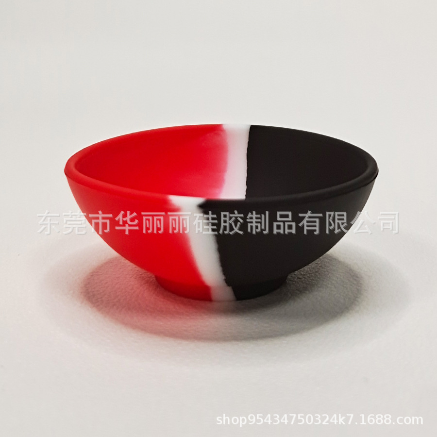 빨간색, 흰색, 검정색* 실리콘 그릇