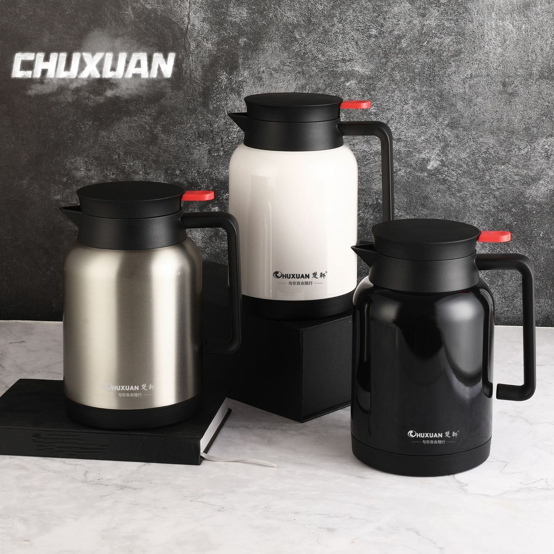 Chuxuan's New 304 Stainless Steel Tea Brewing Pot, Large Capacity Vacuum Insulation Pot, Simple Thermal Water Kettle, Wholesale Gift