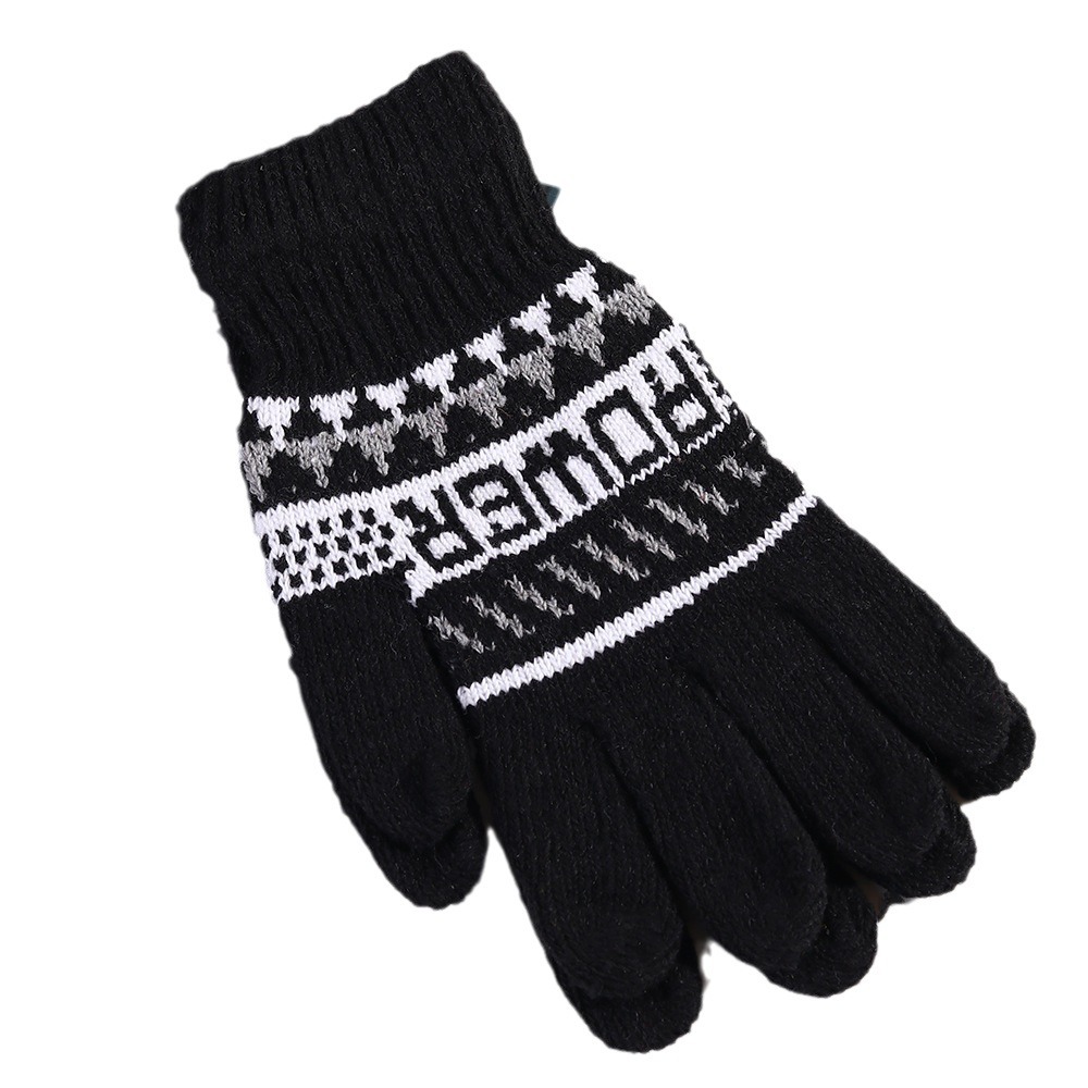 Otoño e invierno de los hombres de punto guantes calientes de invierno al aire libre de equitación de esquí forrado de lana a prueba de frío guantes de montar fabricante