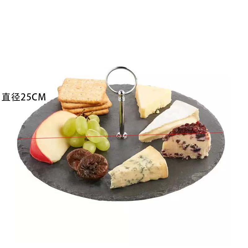 Rock Placa de tres capas Placa de cadena té de la tarde japonesa plato de fruta de la boda de doble capa postre pastel soporte postre soporte de exhibición