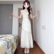 新中式日常旗袍改良年轻款民国大小姐气质设计感国风连衣裙夏季女