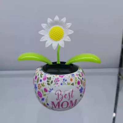 Solar Apple Flower Painted | Car ornaments - white-daisy