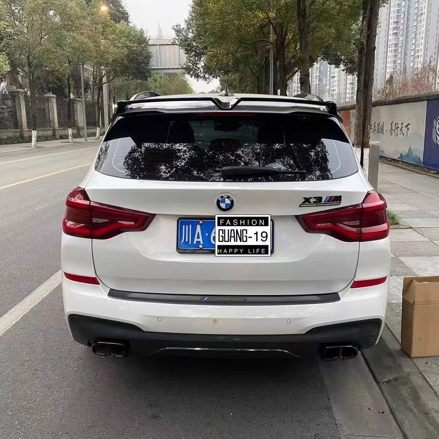 Suitable for 18-23 BMW X3 tail modification ix3 Odinger top wing Thunder M paste punch-free