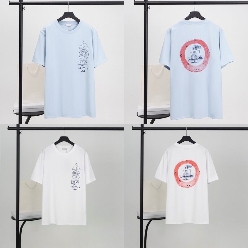 Cross-Border Export Do Dijia T-Shirt 2025 New Dream House and Smart Tree Shadow Print Loose Short Sleeves