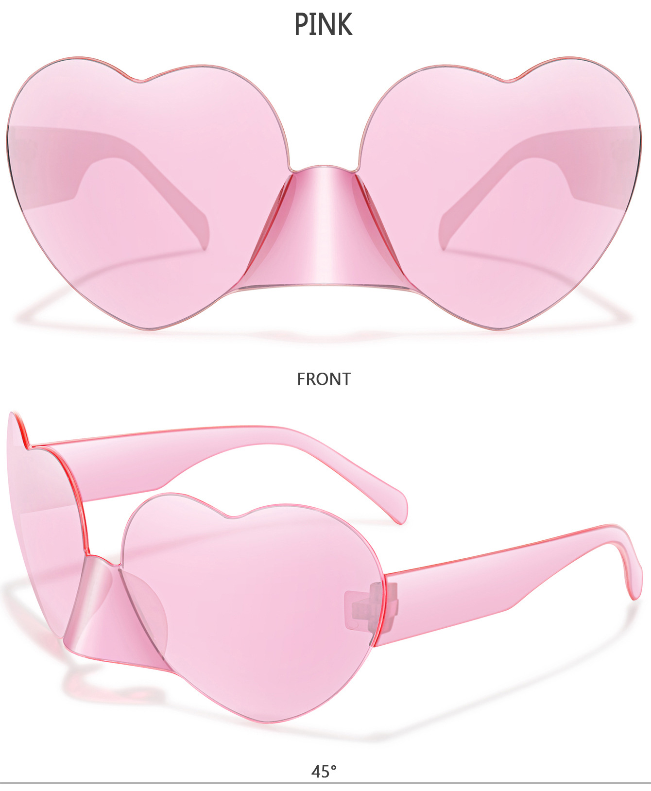 Simple Style Classic Style Color Block Pc Special-Shaped Mirror Frameless Glasses display picture 1