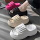 Thick Bottom Sandals Women's Summer Outer Wear 2025 New High Heel Non-slip EVA Shit Treading Heightening Slippers