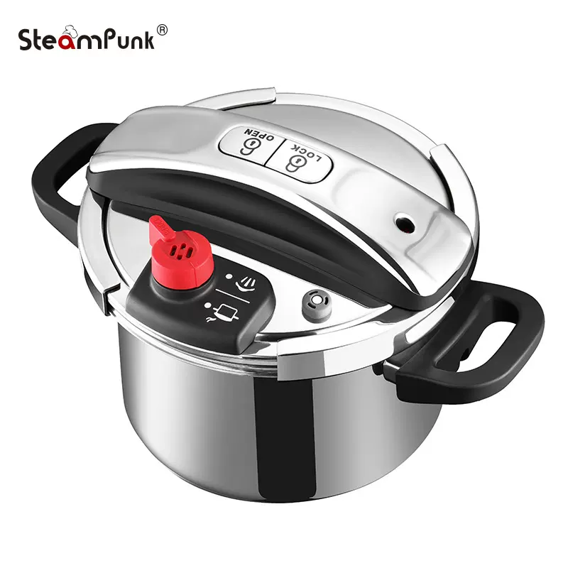 一键开合不锈钢思丁姆高压锅厂家直销批发通用防爆锅具