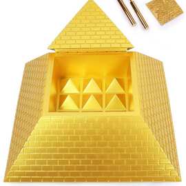 J6DA金字塔摆件古埃及三角形金字塔模型配高精度寻龙尺办公室家居
