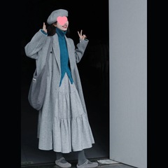 氛围外套半裙两件套复古文艺高级百搭套装
