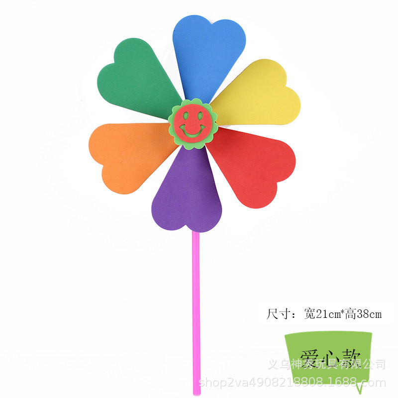 Creativo hecho a mano EVA tridimensional pasta de seis colores del molino de viento paquete de material DIY material de arte educativo