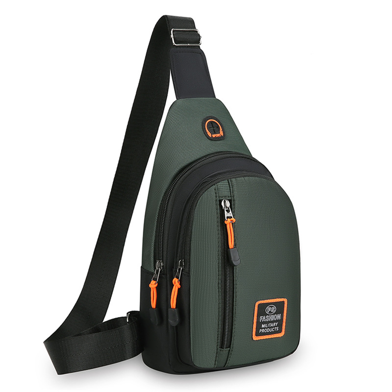Bolso de pecho multicapa para hombre nuevo bolso de hombro pequeño de pecho de todo fósforo coreano impermeable y resistente al desgaste bolso de mensajero de un solo hombro pequeño de tela Oxford