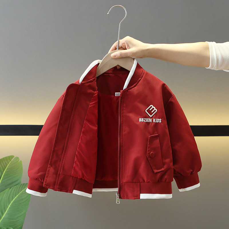 7731 Chaqueta de niño Primavera y otoño 2025 Nuevo estilo Chaqueta de béisbol de estilo occidental para niños Chaqueta casual de primavera para bebés