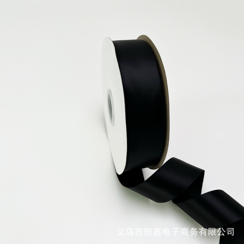 0.6-4CM 블랙 리본 리본 꽃 선물 상자 포장 2CM 폴리 에스테르 리본 웨빙 도매