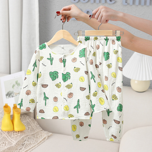 Summer children's cotton gauze pijama for boys