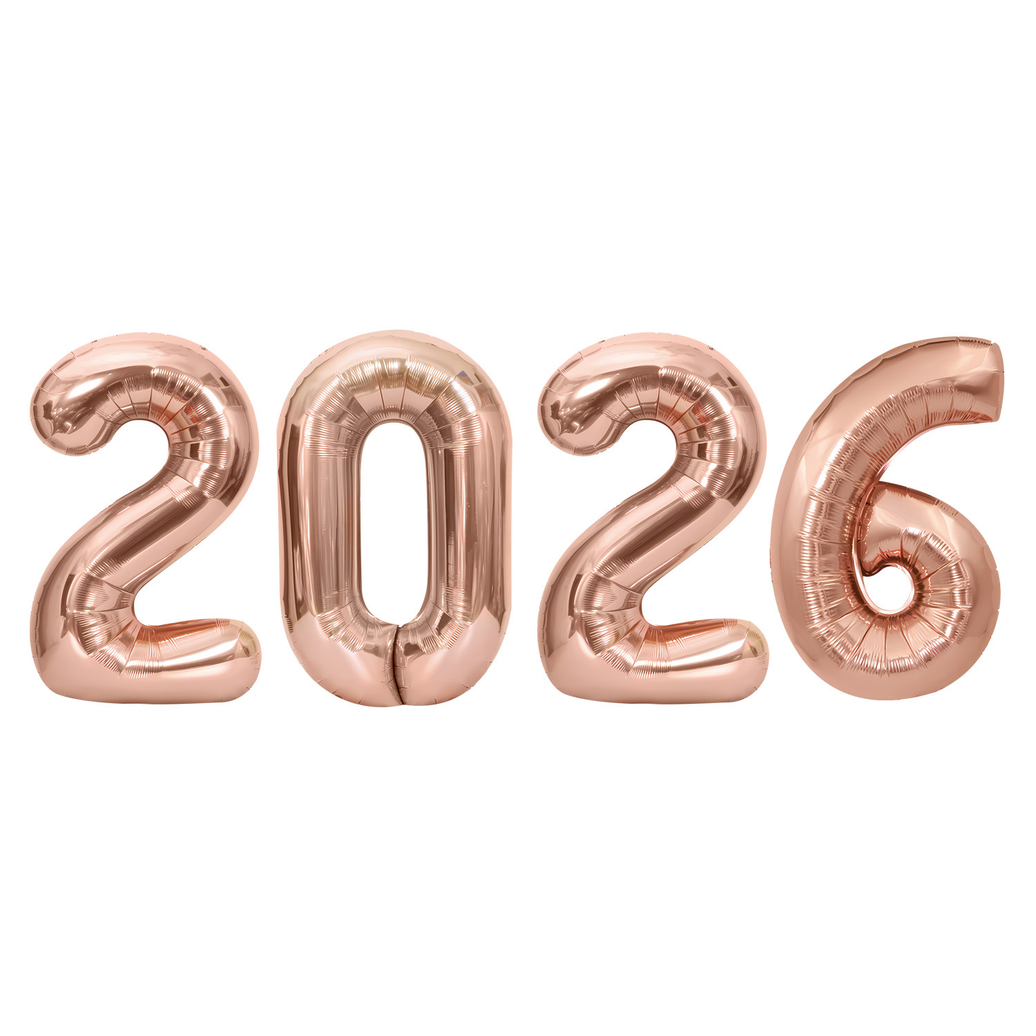 2026 globo suministros de fiesta de Año Nuevo al por mayor transfronterizo decoración de Año Nuevo diseño de película de aluminio set de globos digitales