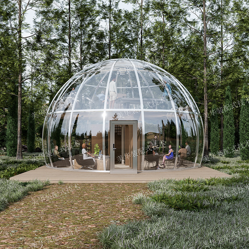 Red al aire libre PC estrella habitación burbuja tienda de campaña transparente vidrio punto escénico restaurante jardín villa sala de sol móvil