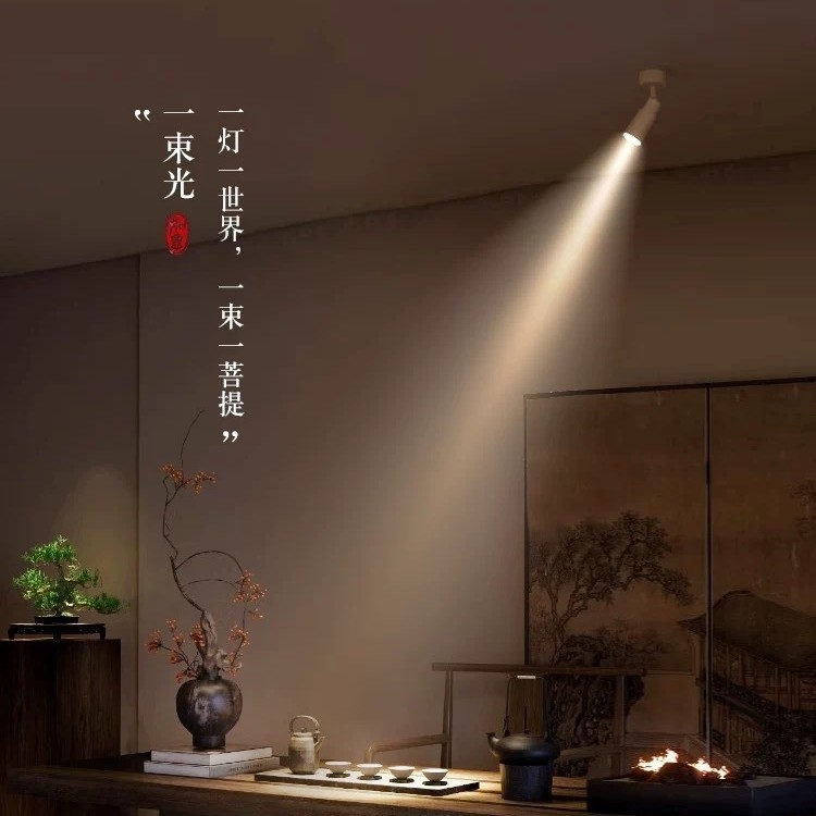小光束射灯高聚光射灯led灯明装商用酒吧桌面餐厅氛围轨道调变焦|undefined