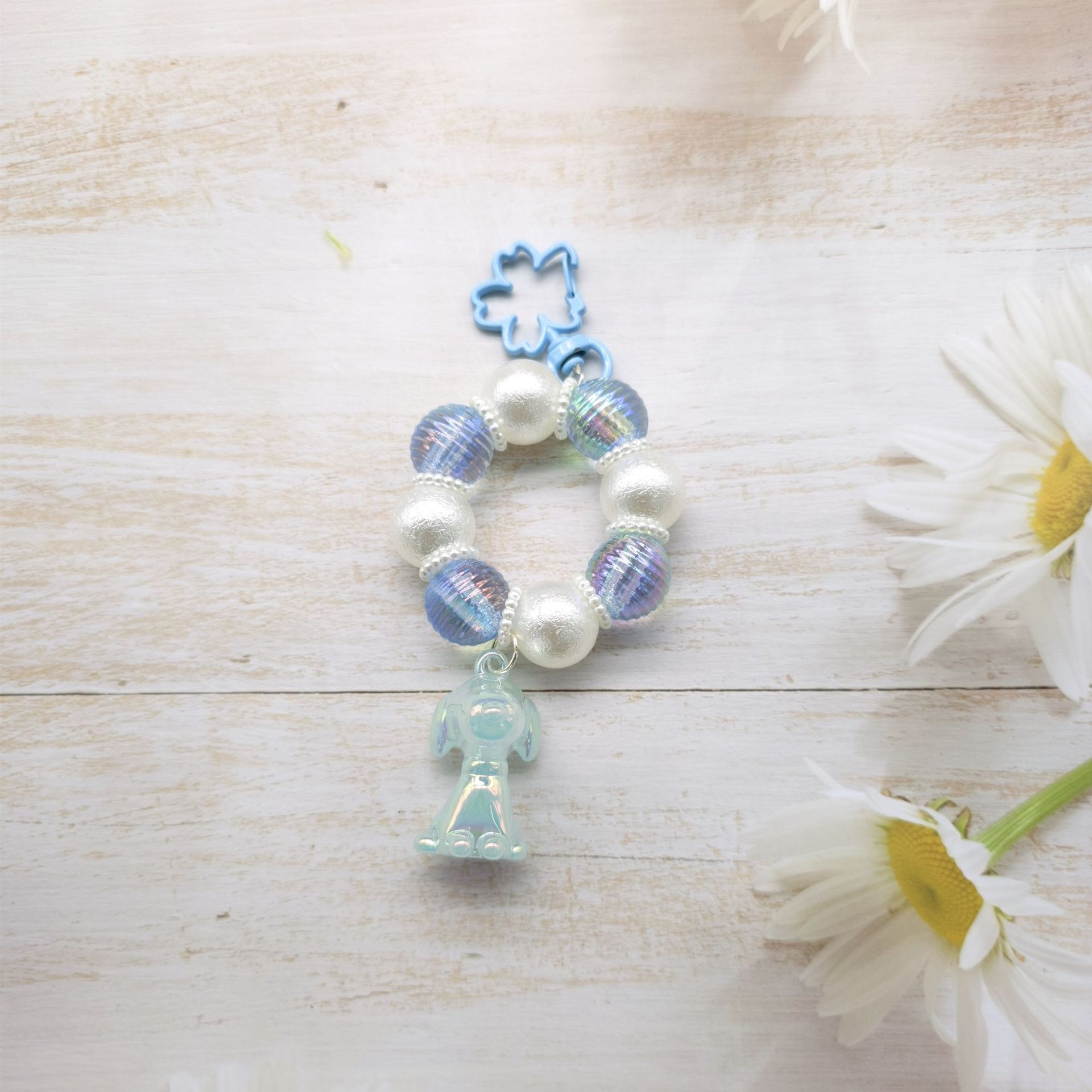 2023 nueva ronda de cadena de cuentas llavero colgante cadena de teléfono móvil colorido fresco perla luminosa color sólido accesorios auricular