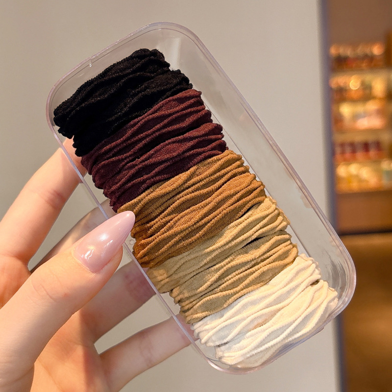 Niños cuerdas de cabello de cola de caballo altas niñas gruesas de banda elástica de alta elasticidad no lastiman cuerdas de cabello de alto valor facial atado anillo de pelo image 8