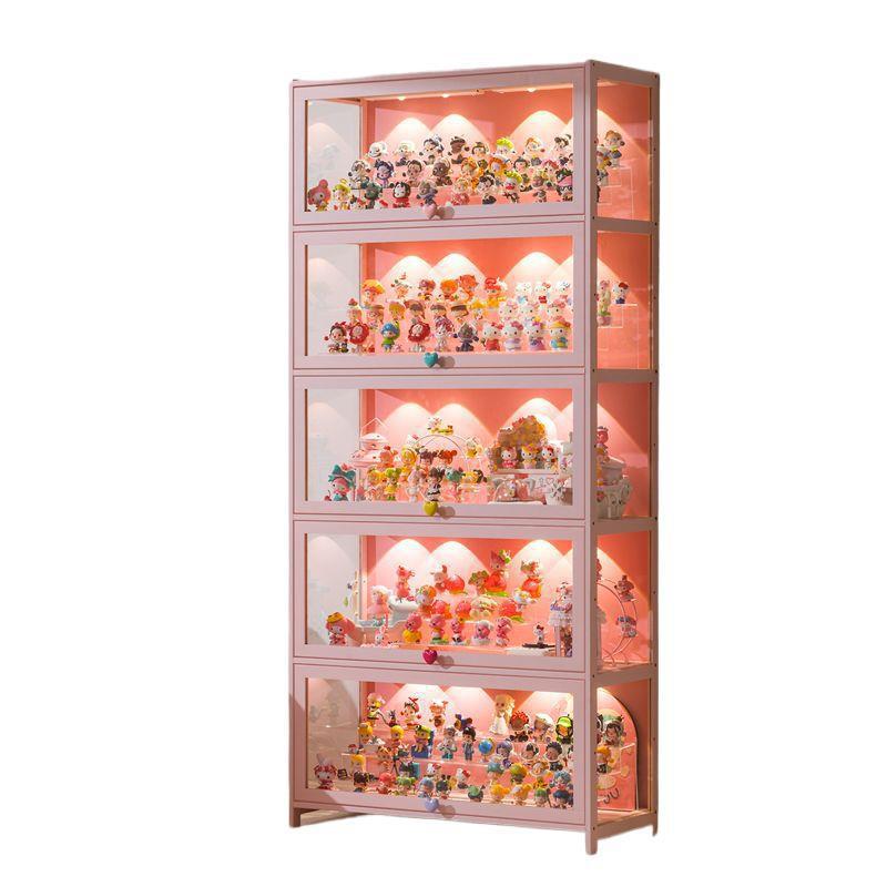 Gabinete de exhibición transparente hecho a mano acrílico caja ciega estante de exhibición joyería muñeca gabinete de almacenamiento