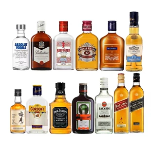 Миниатюрная портативная бутылка ликера, 200 мл assorted спиртные напитки для магазинов у дома