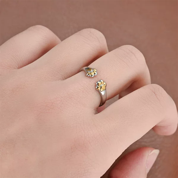 2024 European and American fashion new oil pressure cat claw opening room gold lady tail ring cross-border exclusive for manufacturers in large quantities