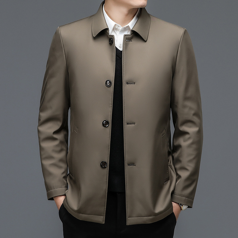 Counter New Short Coat Jacket Men's Casual Non-iron Jacket Middle-aged Dad's Business Leader Jacket