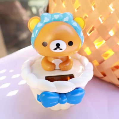 Rilakkuma Cup Doll Car: Car ornaments - 101011-cake-bear-brown-bath-towel