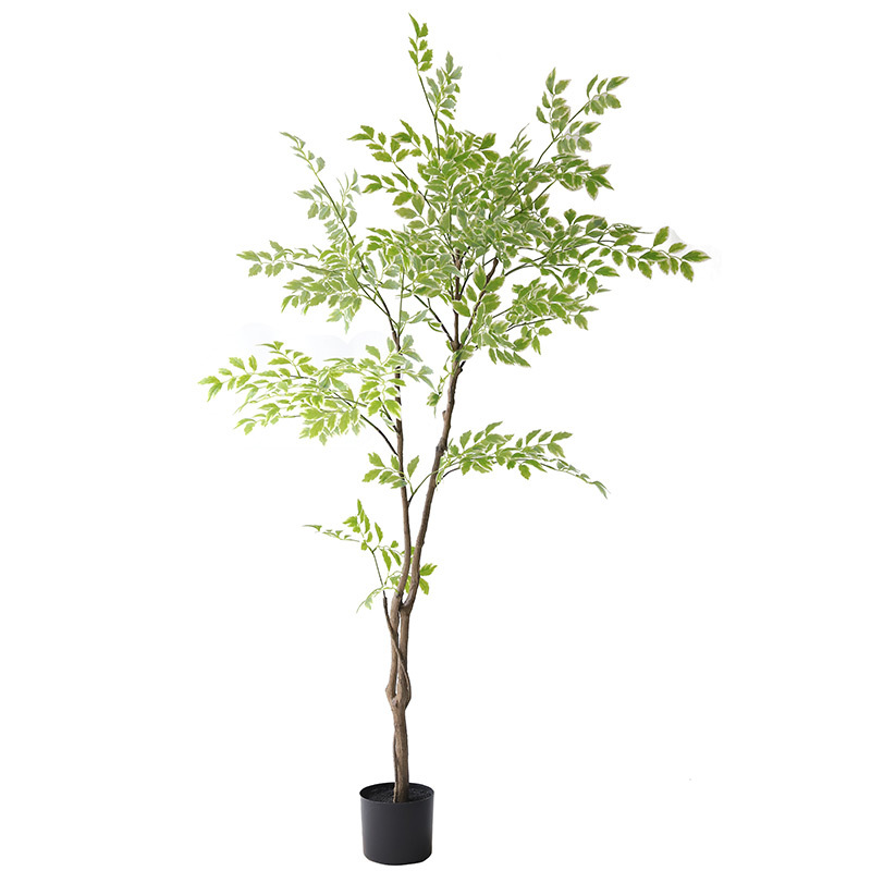 Planta verde artificial planta interior sala de estar piso árbol artificial bonsai planta biónica Olmo nuevo chino Planta artificial image 7