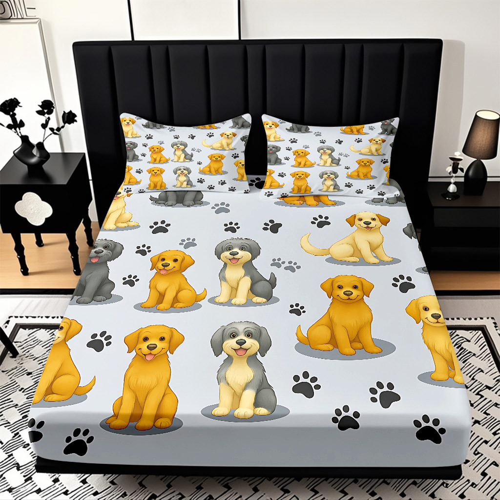 TEMU / JIT Transfronterizo para dibujos animados lindos cachorros cama de piel de cama de cama de cama de cama para diseñar