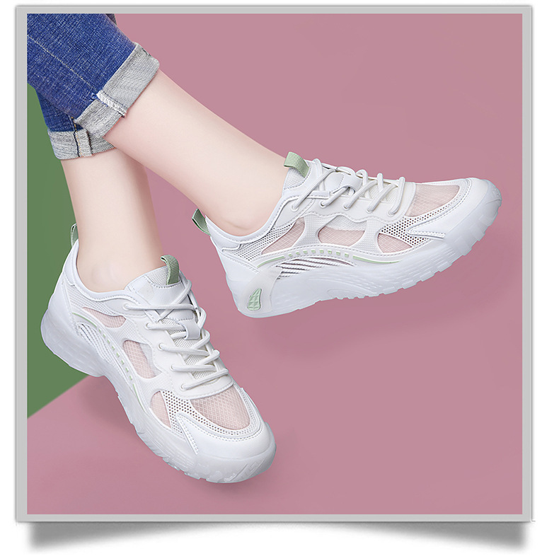 Giày sneaker nữ chạy bộ mesh thoáng mũi kín đế mềm mùa hè 2025 — DH 58212 màu xanh lá cây, DH 58219 Trắng, DH 58336m màu, DH 58278-1 màu xám chi tiết 7