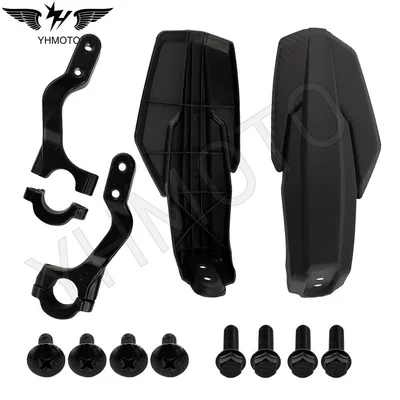 Motorcycle Hand Guard with Motorcycle Fender - black-with-stand