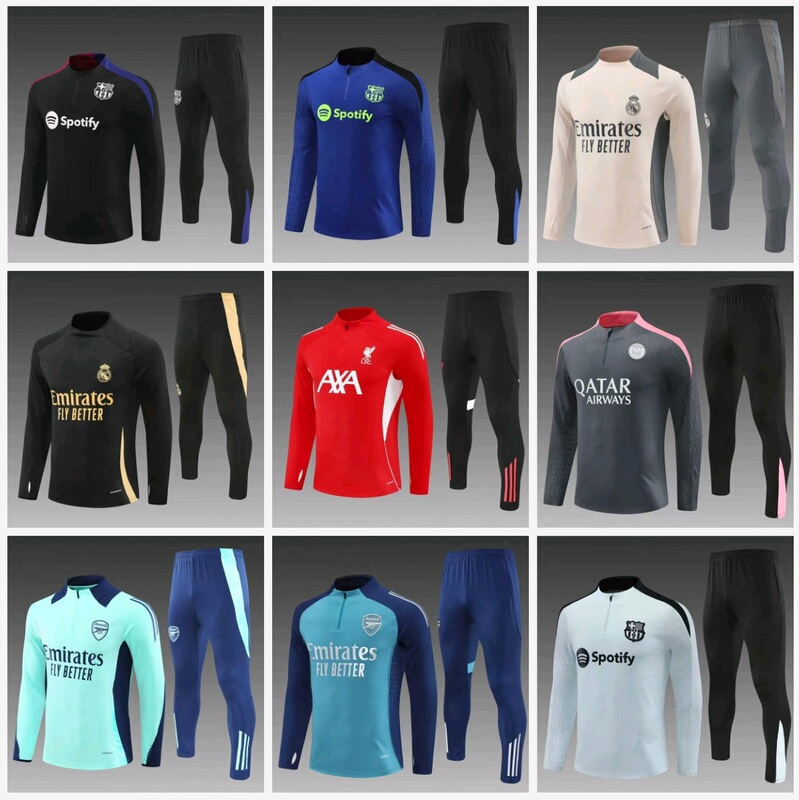 Player and Fan Long-Sleeve Training Wear Real Madrid Adult Set Barcelona Arsenal Half-Zip Sweatshirt Paris Manchester City Juventus Player and Fan Long-Sleeve Training Wear Real Madrid Adult Set Barcelona Arsenal Half-Zip Sweatshirt Paris Manchester City Juventus