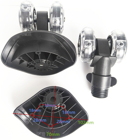 Detachable Universal Wheels Guangzhou Qingyuan Guangdong Bay Area Luggage Manufacturer Custom-Made Silent Universal Wheels Flashing Wheels Corner Wheels