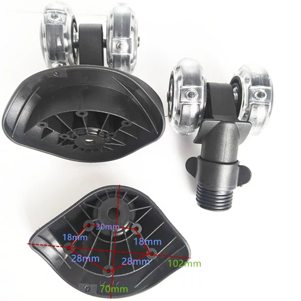 Detachable Universal Wheels Guangzhou Qingyuan Guangdong Bay Area Luggage Manufacturer Custom-Made Silent Universal Wheels Flashing Wheels Corner Wheels
