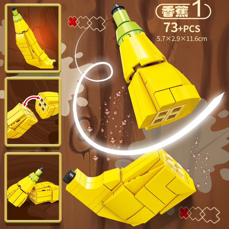 Kaizhi 81164 Juego de frutas de corte loco Rompecabezas para niños, ciencia y educación, bloques de construcción, juguetes, juegos infantiles nostálgicos image 4