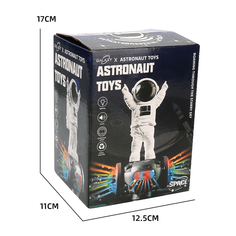 Vehículo de equilibrio de astronauta universal eléctrico para niños, luz de música colorida, carro de juguete para niños al por mayor