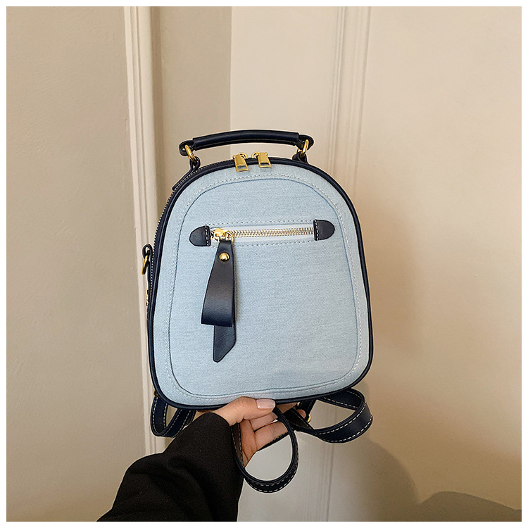 Bolsa de mano de tendencia transfronteriza 2026 nueva nicho Jeans mochila de hombro mochila multifuncional