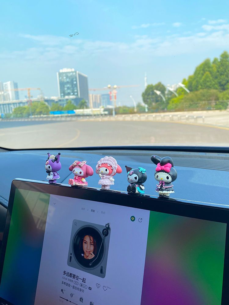 Witch Kuromi Car Interior Accessories Car Ornaments Center Console Four Seasons Sanrio Popular Car Interior Accessories for Women