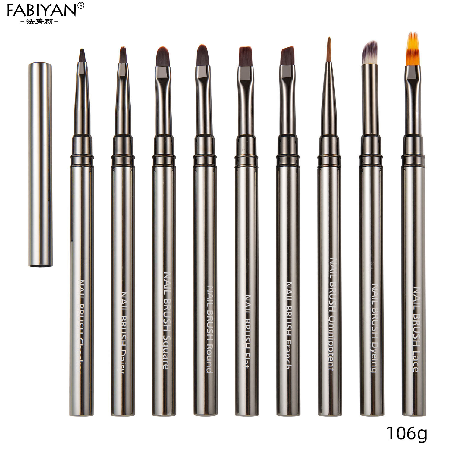 12 piezas varilla de metal cepillo de uñas traje fino pelo dibujo pluma tubo de cobre fototerapia pintura pluma línea dibujo flor herramienta