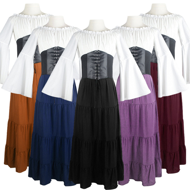 2023 Victoria vestido europeo y americano manga larga vestido renacentista vestido medieval image 1