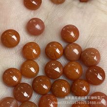 厂家批发南红玛瑙圆形6mm戒面 颜色鲜艳红润 DIY镶嵌裸石任意搭配