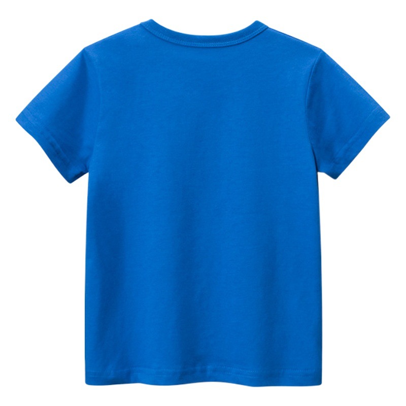 27 niños estilo k de ropa para niños camiseta de manga corta para niños excavadora de dibujos animados 2025 novedad de verano ropa de bebé al por mayor